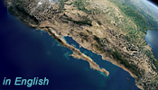 Imágen satelital de la península de Baja California y el golfo de California